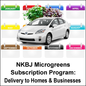 NKBJ Microgreens Subscription Program: Delivery to Homes & Businesses